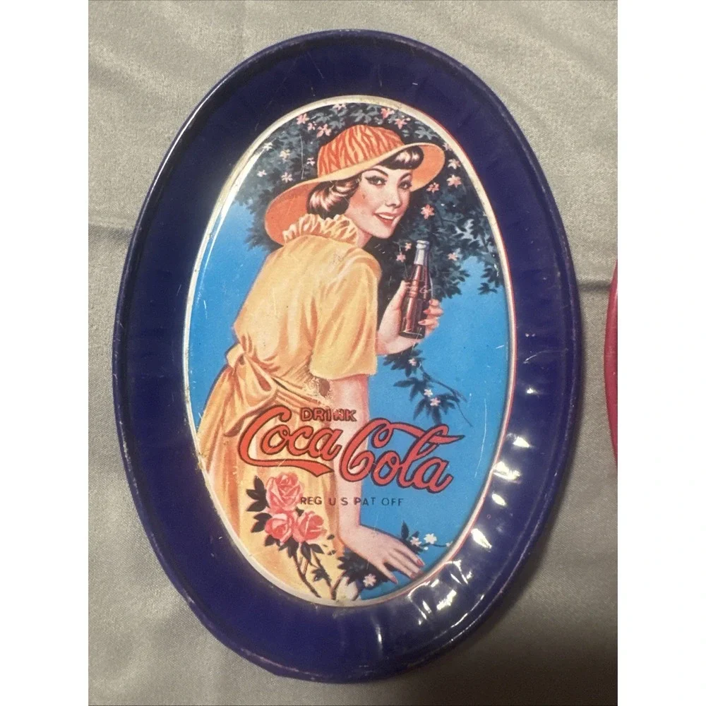 Lot‎ Of 2 Vintage Coca-Cola Trinket Trays